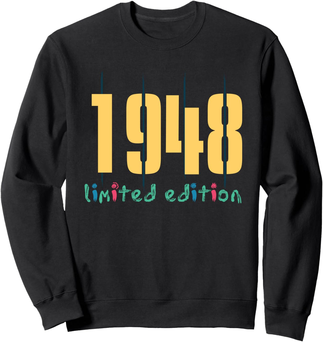 76. Geburtstag Mann Frau 76 Jahre 1948 Deko Lustig Geschenk Sweatshirt