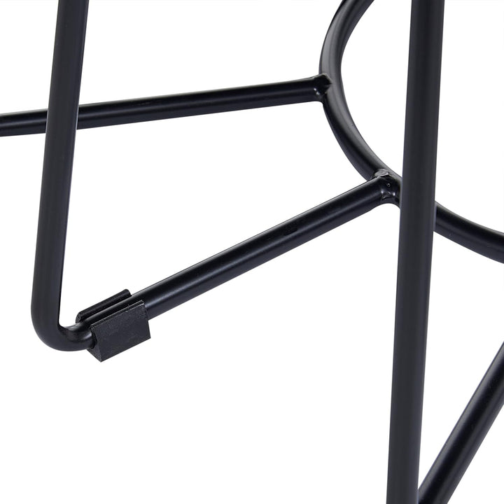 Couchtisch rund Gestell Metallkäfig schwarz Marmorplatte schwarz Bernie
