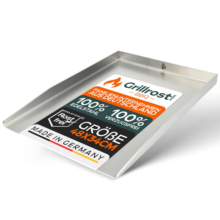 Edelstahl Grillplatte | Plancha 48x34cm - passend für Genesis II & Broil King Imperial/Regal | 4mm M