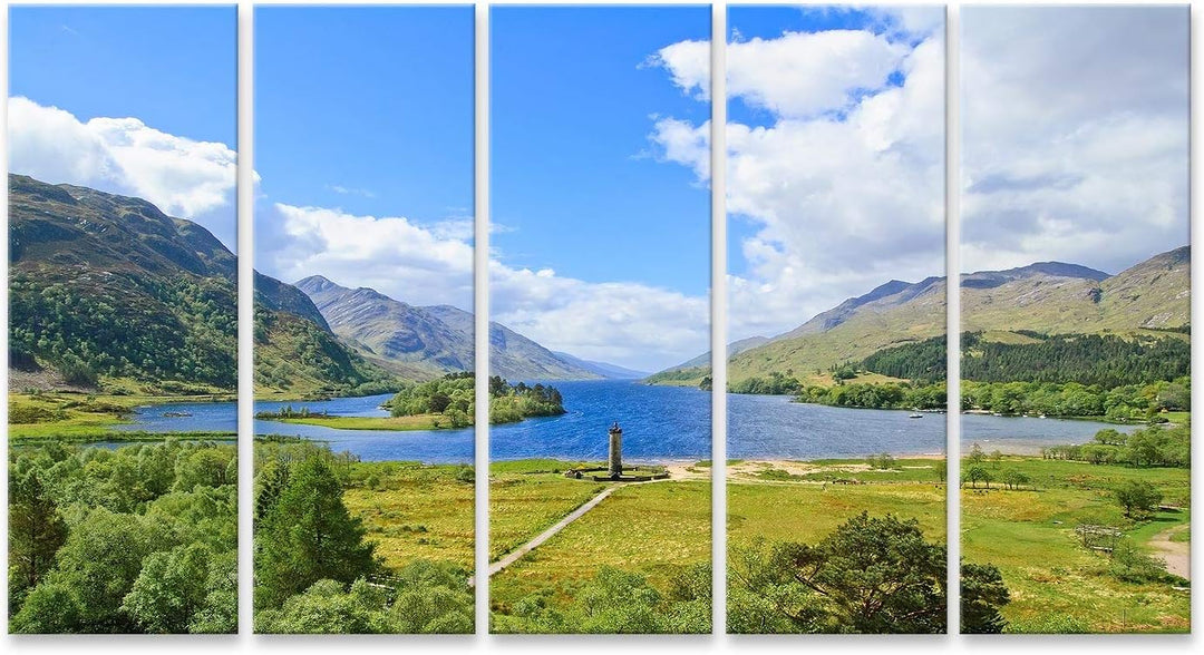 islandburner Bild auf Leinwand Glenfinnan Loch Shiel See Hochland Schottland Bilder Wandbilder Poste