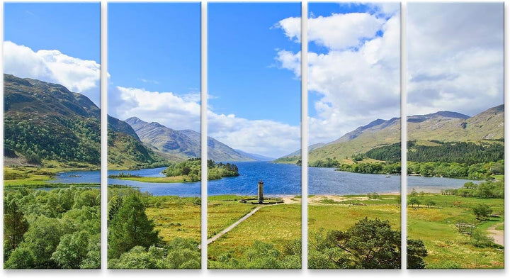 islandburner Bild auf Leinwand Glenfinnan Loch Shiel See Hochland Schottland Bilder Wandbilder Poste
