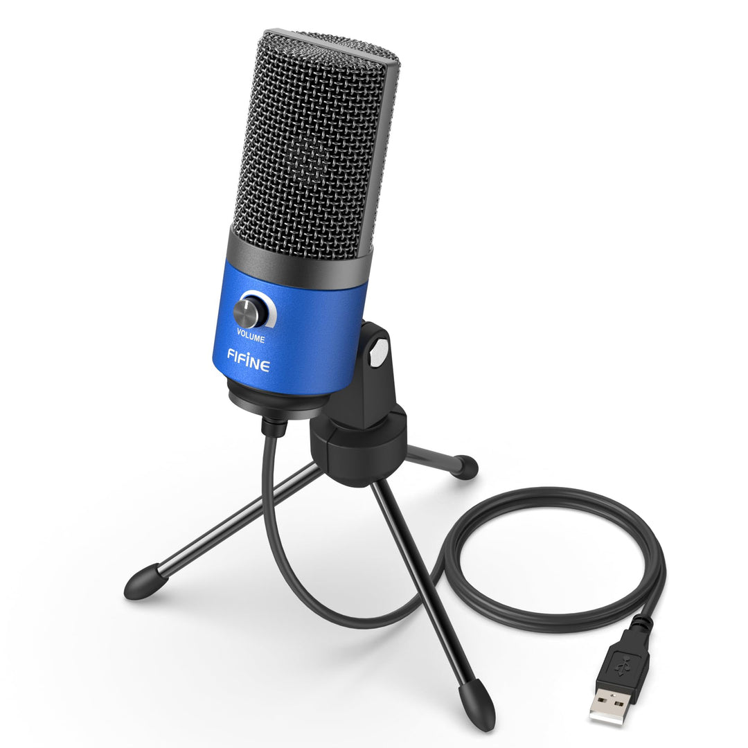 FIFINE USB Mikrofon PC, Microphone für MAC PS4 PS5, Streaming Microfon mit Ständer, Studioqualität A