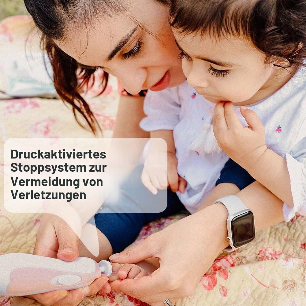 haakaa Baby Nageltrimmer Elektrisch Baby Nagelknipser Set für Neugeborene, Kleinkinder oder Erwachse