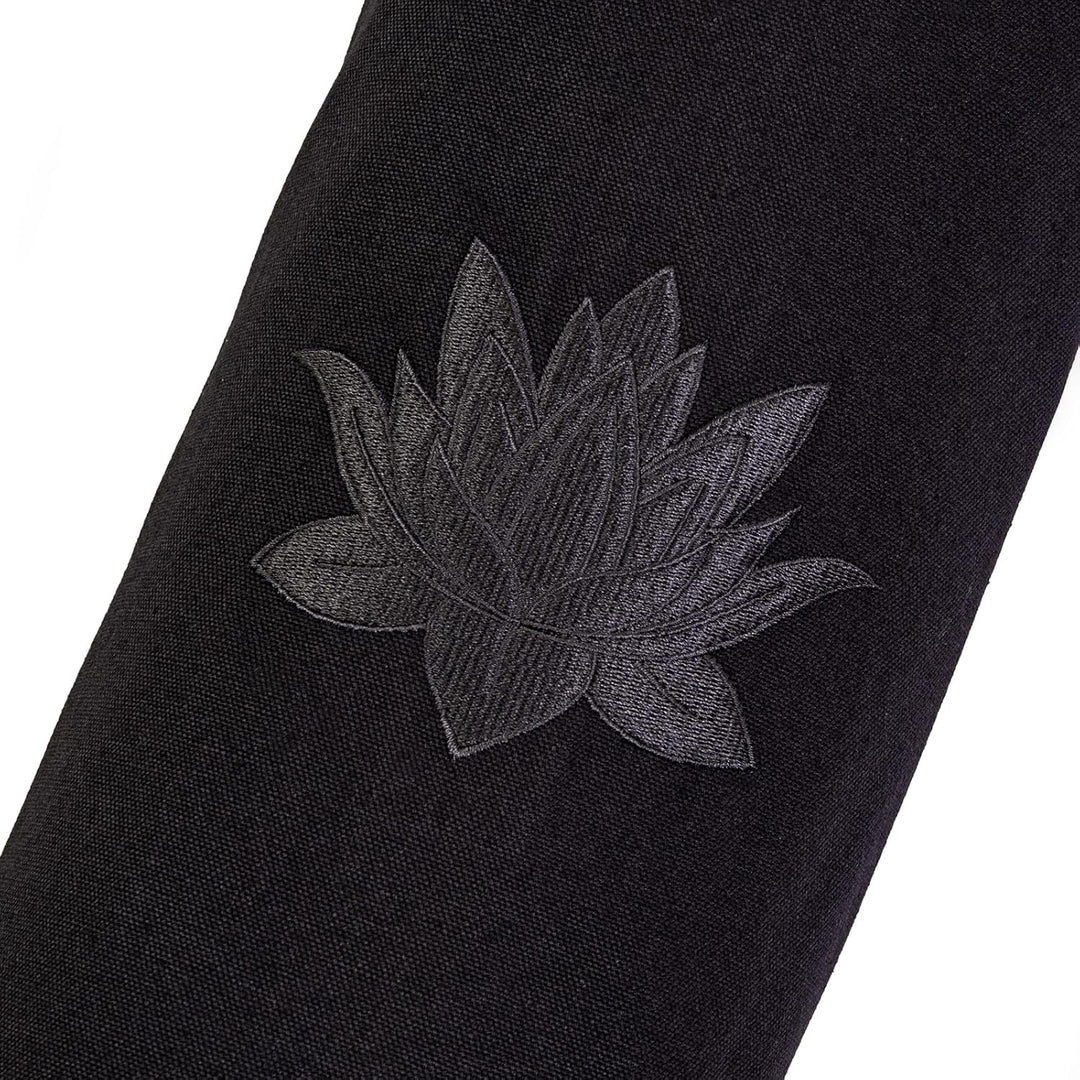 Yoga Studio GOTS Lotus Yogatasche aus Bio-Baumwolle mit verstellbarem Schulterriemen aus Gurtband Gr