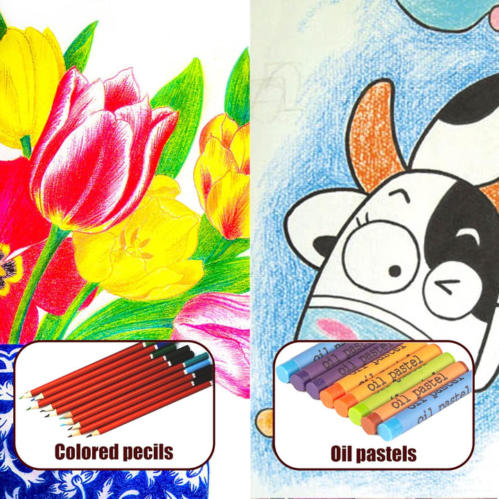 KINSPORY Premium Malkoffer Deluxe 150-teilig Malset für Kinder Anfänger Tolles Buntstifte Set, Wasse