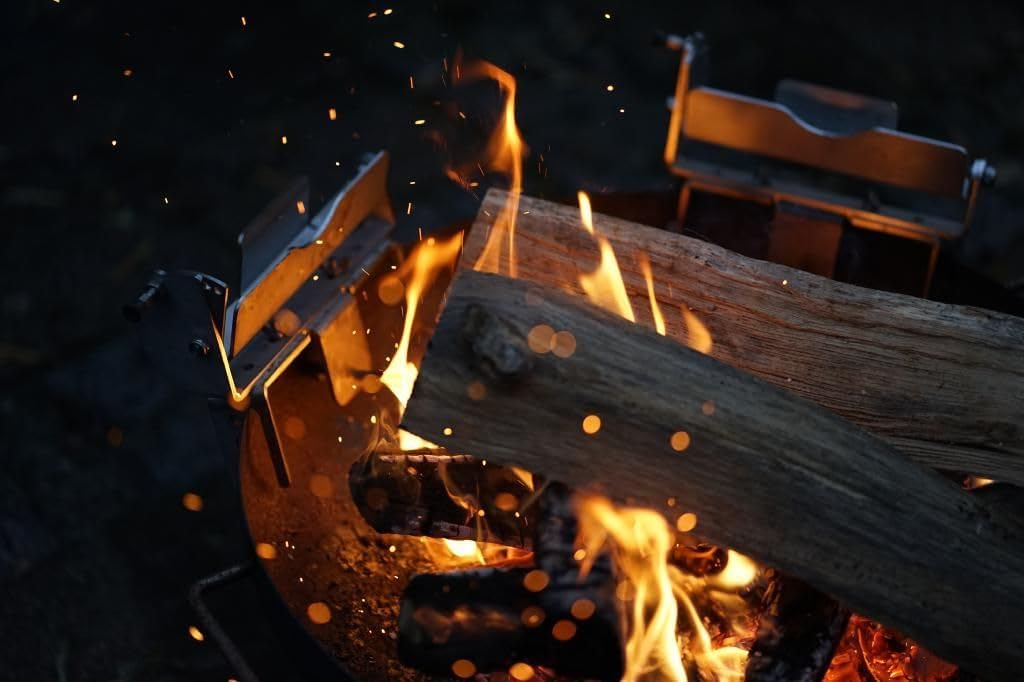XXL Profi Flammlachsbrett ~ RASTVERSTELLUNG ~ Feuerschale Kugelgrill Flammlachs Flammlachsbretter (S