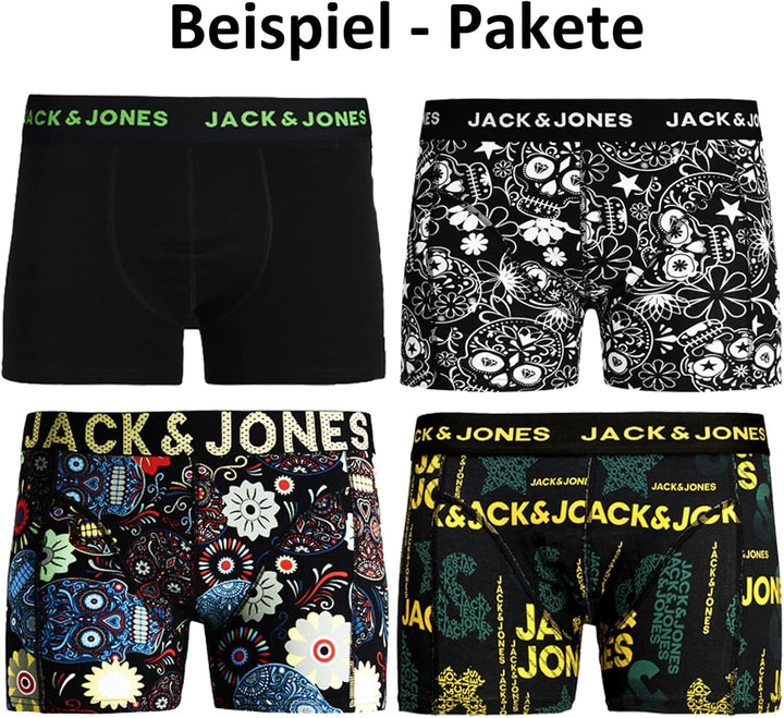 Jack Jones Boxershorts 4er Pack Mix Trunks Boxer Short Unterhose S 4er Mix-pack, S 4er Mix-pack