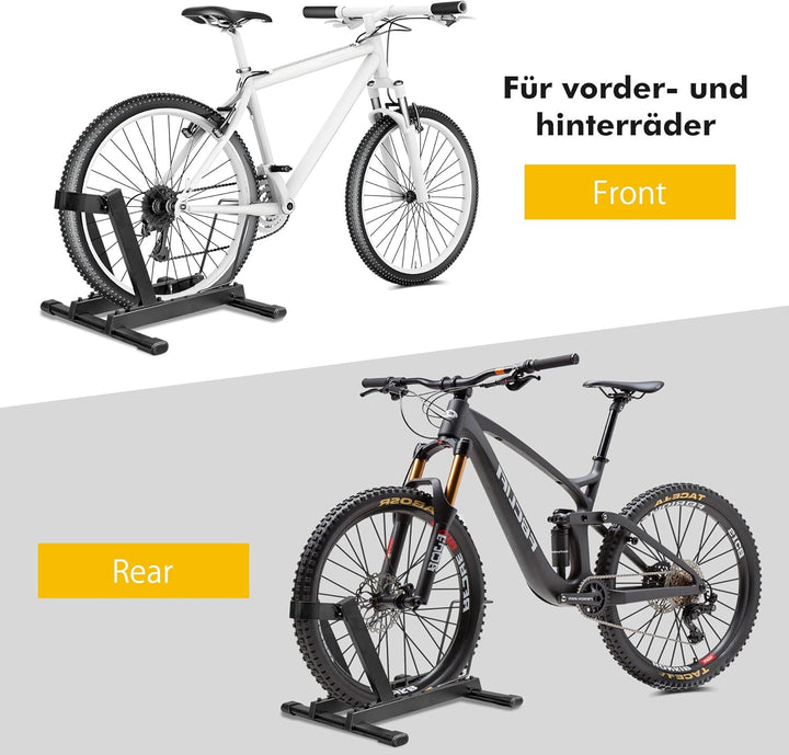 Mimoke E-Bike &amp; Fahrradständer – freistehender Bodenständer aus Stahl, vorn-hinten verstellbar, für