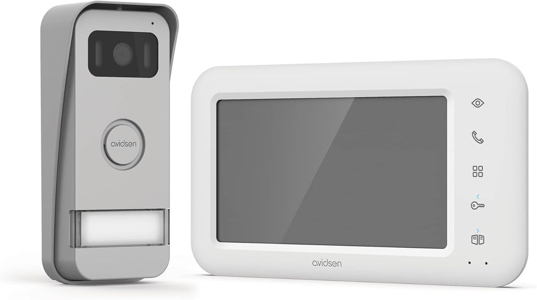 Elia Avidsen Video-Türsprechanlage, Farbe 7 Zoll, LCD, 2 Drähte, umweltfreundlich, Türöffnungssteuer