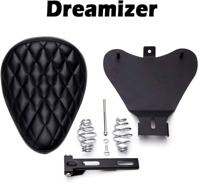 DREAMIZER Motorrad Bobber Sitz, Motorrad Solo Sitz Mit Federhalterung Grundplatte Für Sportster Acht