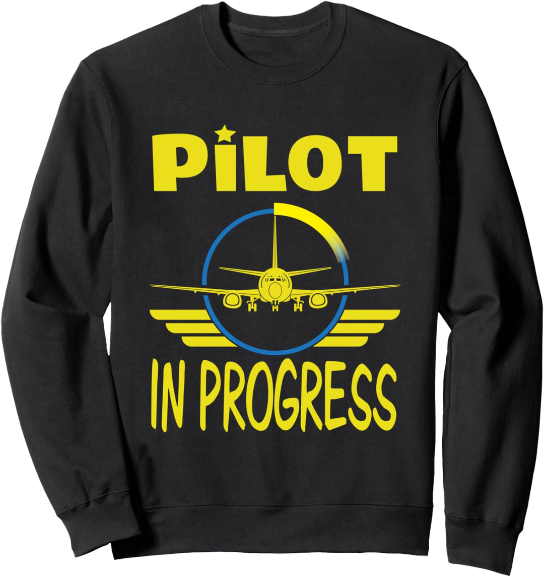 Lustiger Pilot im Gange Flugzeug Luftfahrt Sweatshirt