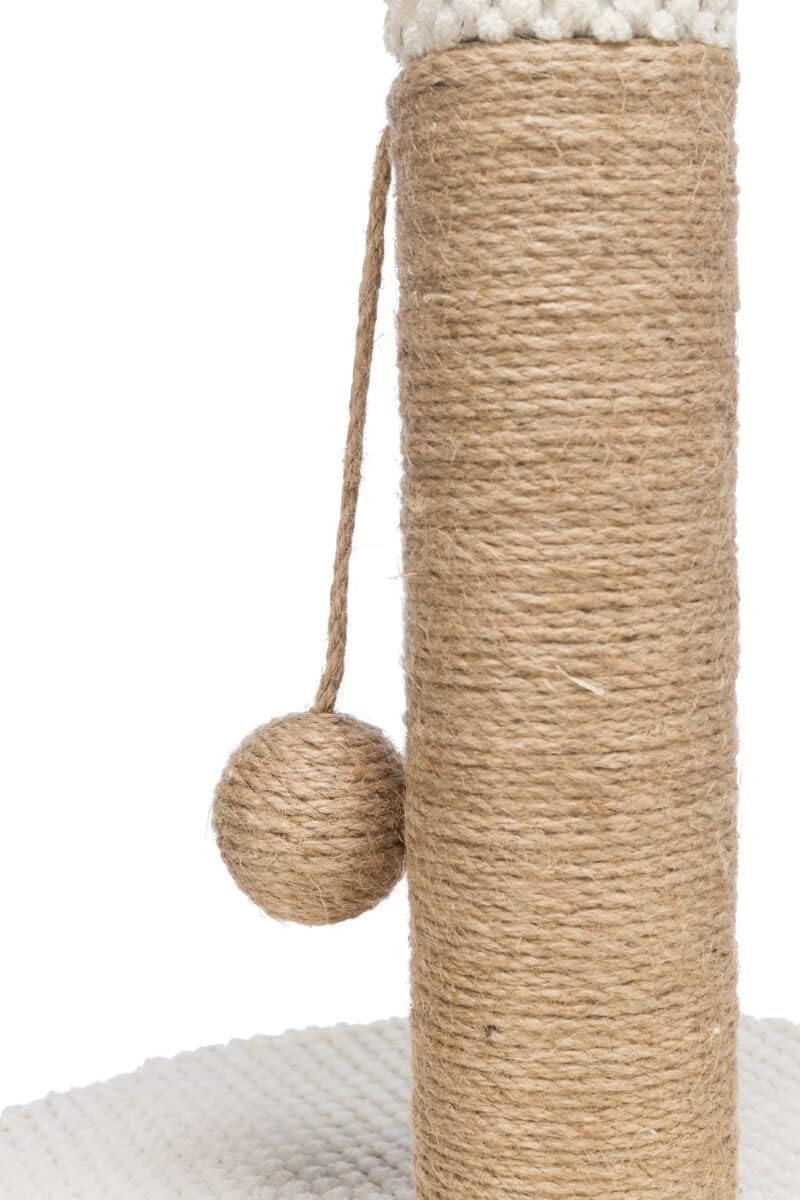 TRIXIE Katzen Kratzbaum Kratztonne HÖHLE MIT Kaktus, 36 × 84 cm, Creme- 44414