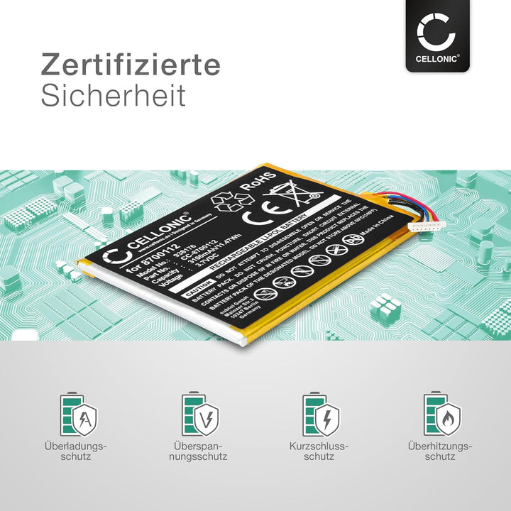CELLONIC 1x Akku für Lautsprecher Kompatibel mit Bang & Olufsen BeoSound Moment, 8700112 - (3100mAh,