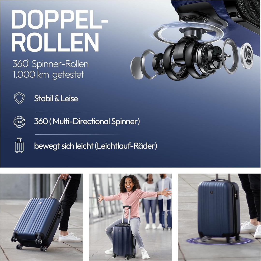 FERGÉ Grosser Koffer Hartschale erweiterbar Toulouse Rollkoffer Reise-Koffer 65 cm Hartschalenkoffer