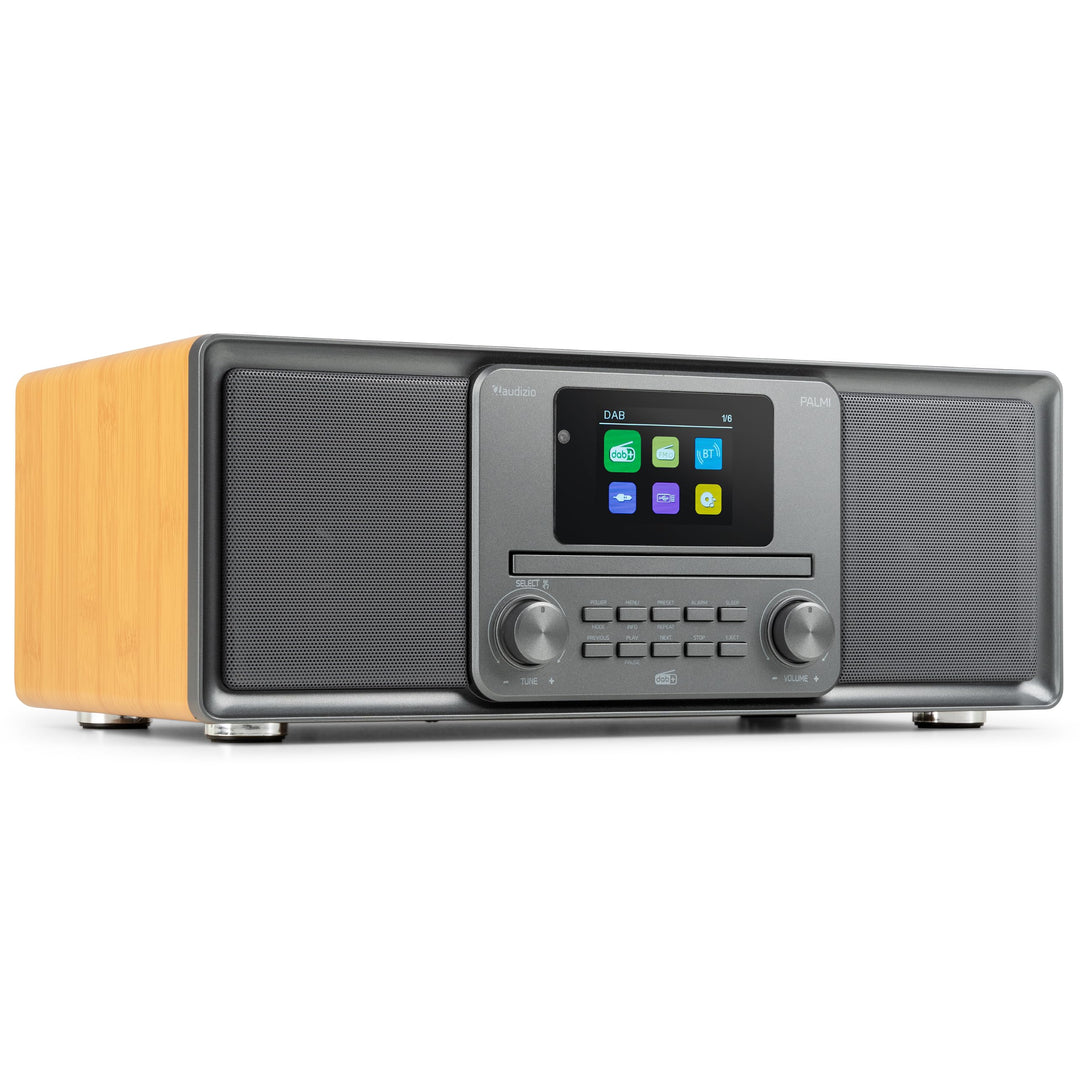 Audizio Palmi - DAB Radio mit CD Player - 60 Watt Stereoanlage mit Bluetooth 5.0, USB &amp; Equalizer, W