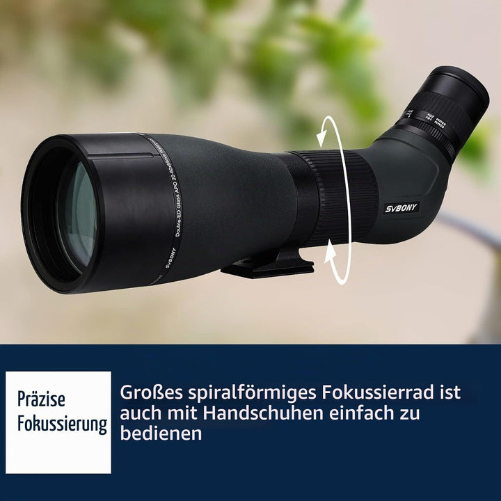Svbony SA401 APO Spektiv, 20-60x85mm, Doppel-ED-Glas FMC, Präziser Fokus, Wasserdichtes Abgewinkelte