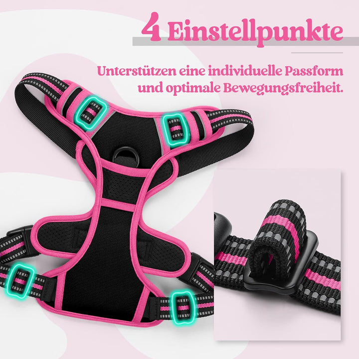 rabbitgoo Hundegeschirr Mittelgrosse Hunde, Anti Zug Geschirr mit Kontrolle, No Pull Verstellbar Hun