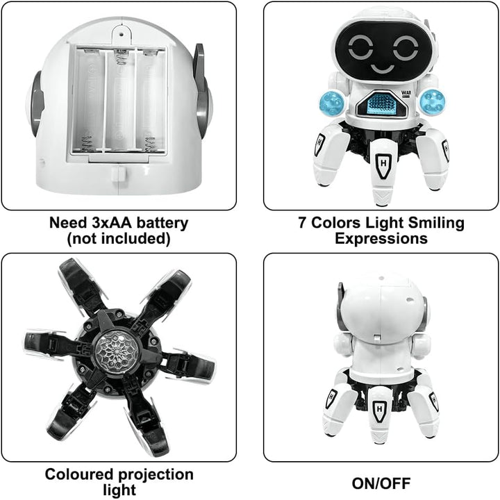 YATOSEEN Kinder Roboter Spielzeug, Begleitroboter für Kinder, mit Bunter Lichtprojektion, Tanzen, Si