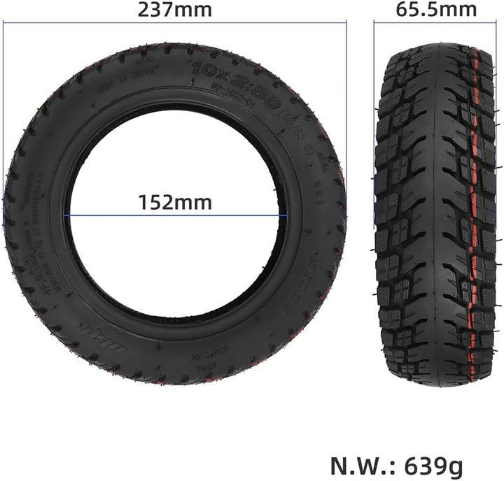 10-Zoll-Elektroroller 10x2,50 Tubeless-Reifen 60/85-6 Skateboard-Offroad-Reifen