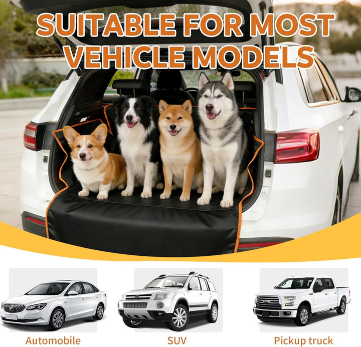 Hundebett Kofferraum Auto, Hundematte Auto Rückbank 180x105cm, Wasserdichter Rücksitzschoner Hund mi