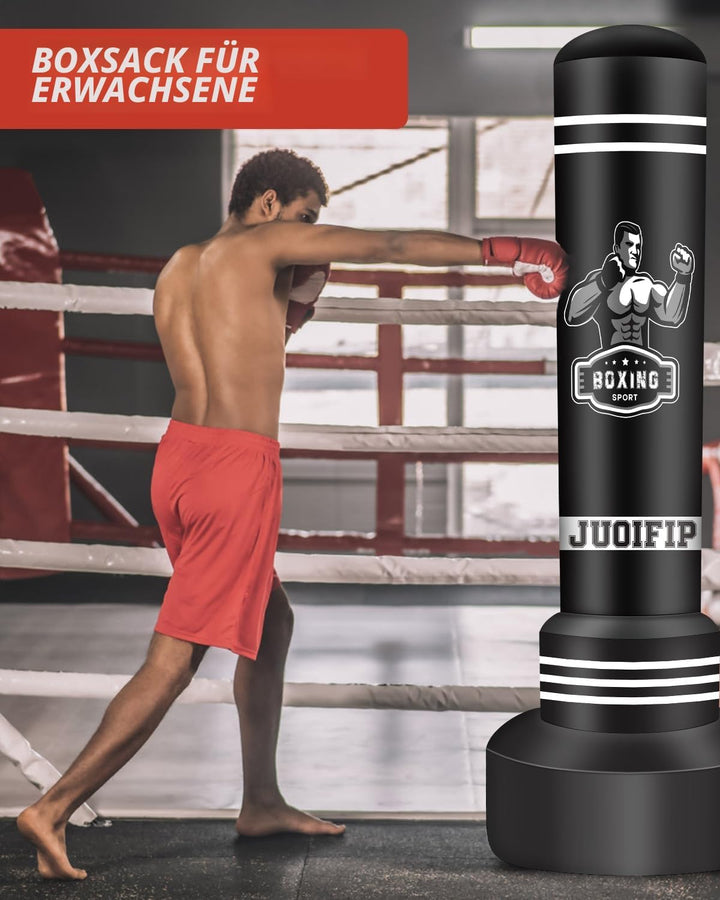 NZQXJXZ Boxsack Stehend für Erwachsene, 175 cm Schwerer Boxsack- Männer Stehboxsack Aufblasbarer Kic