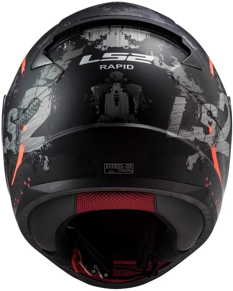 LS2 Motorradhelm Rapid Circle XL Schwarz/Orange, XL Schwarz/Orange