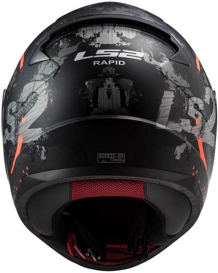 LS2 Motorradhelm Rapid Circle XL Schwarz/Orange, XL Schwarz/Orange