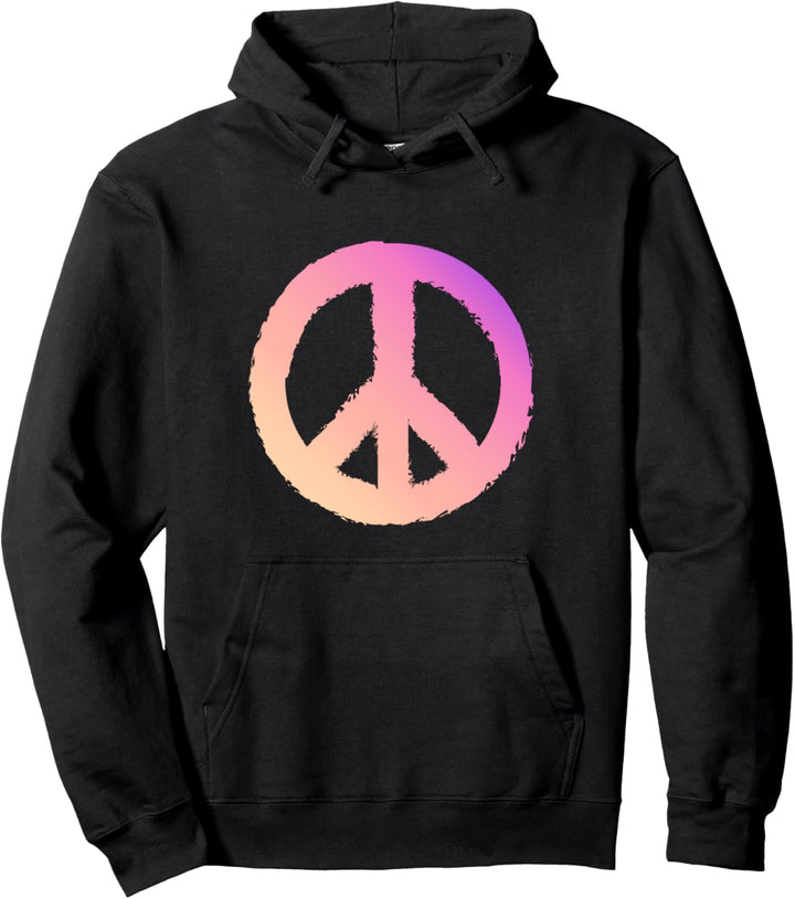 Hippie-Symbol Anti-Kriegs-Logo Friedenszeichen Pullover Hoodie