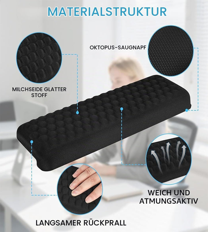 L-Förmige Handballenauflage Tastatur, 2 Stück Wrist Rest Memory Foam Rutschfeste Ergonomisches Handa