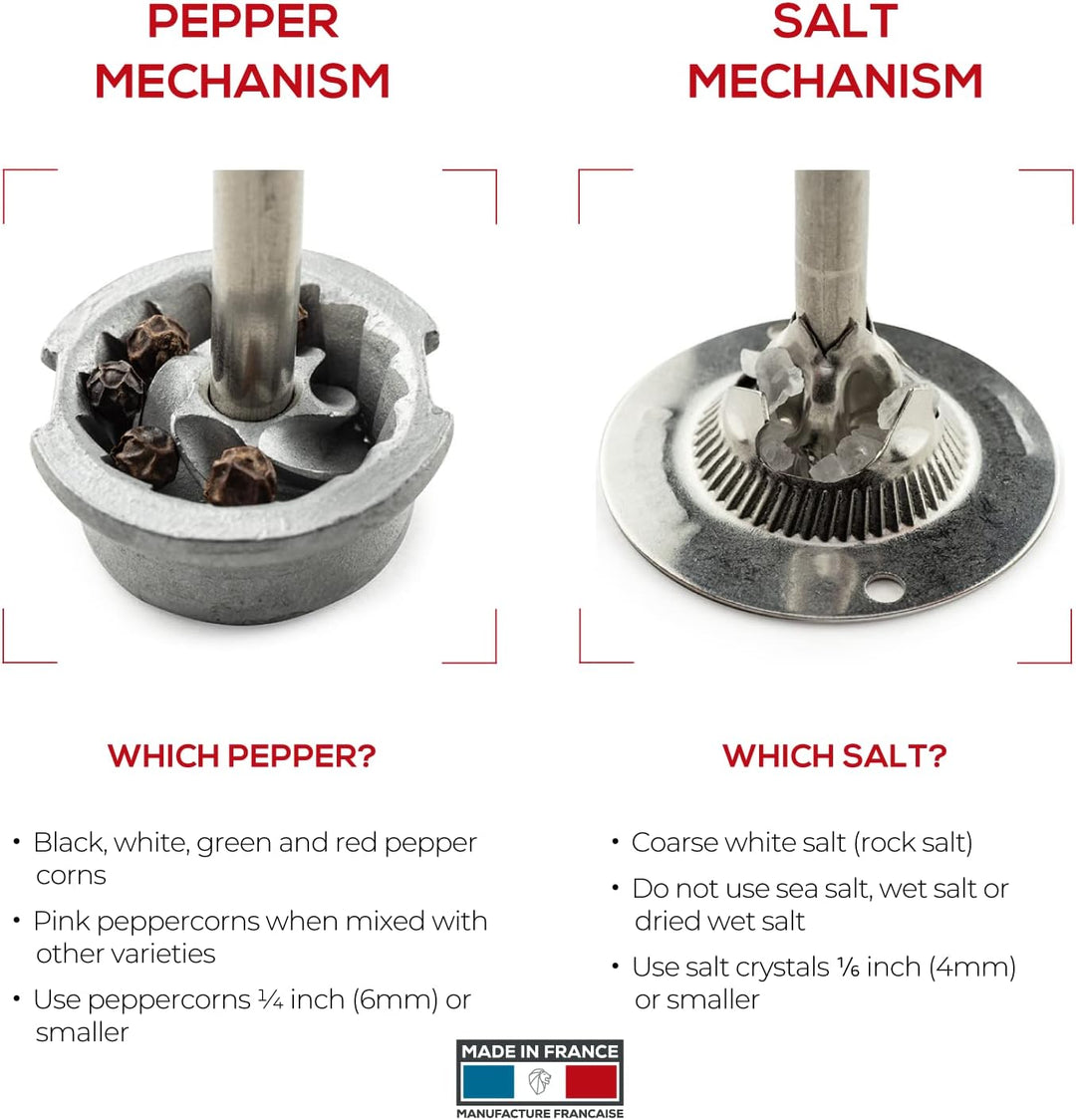 Peugeot Paris Manuelle Salzmühle, Klassische Mahlgradeinstellung, Holz, Natur, 0870422/SME, 13.5x13.