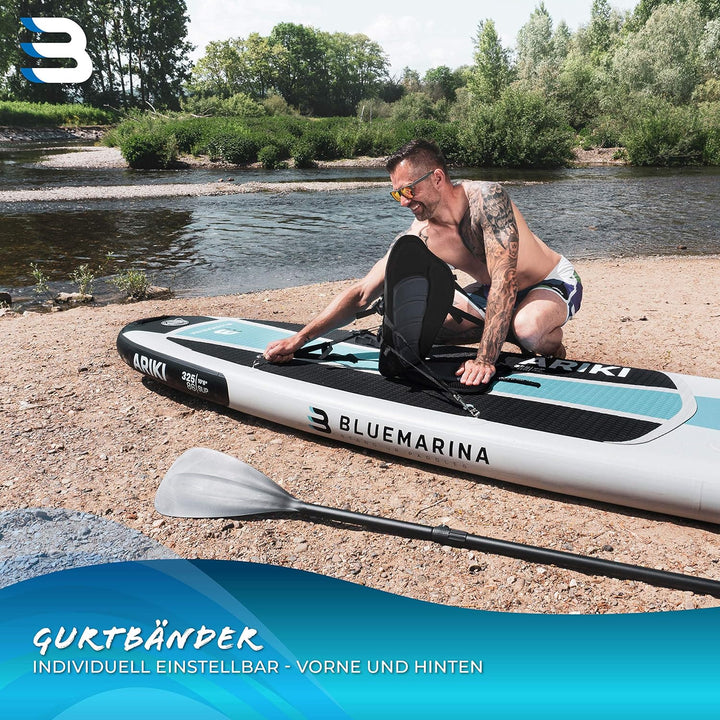 Bluemarina Kajaksitz für Stand Up Paddling Board | Inklusive Paddel - Kanusitz - Hochwertiges & bequ