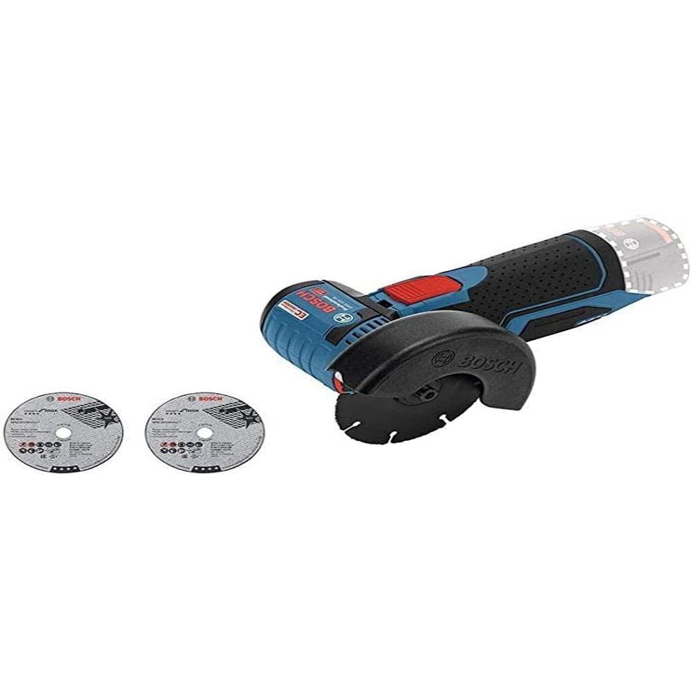 Bosch Professional 12V System Akku Winkelschleifer GWS 12V-76 (3 Trennscheiben, Scheibendurchmesser: