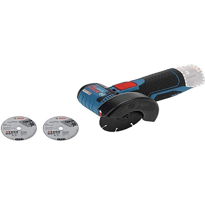 Bosch Professional 12V System Akku Winkelschleifer GWS 12V-76 (3 Trennscheiben, Scheibendurchmesser: