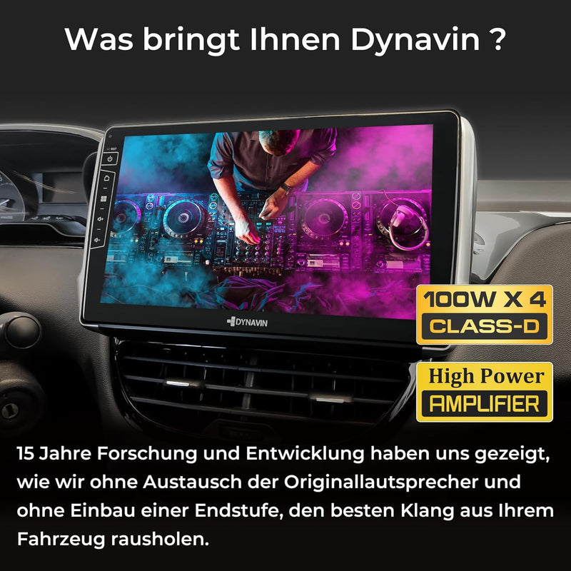 DYNAVIN Android Autoradio Navi für Peugeot 208 2008 2012-2018, 10,1 Zoll Radio mit Wireless Carplay