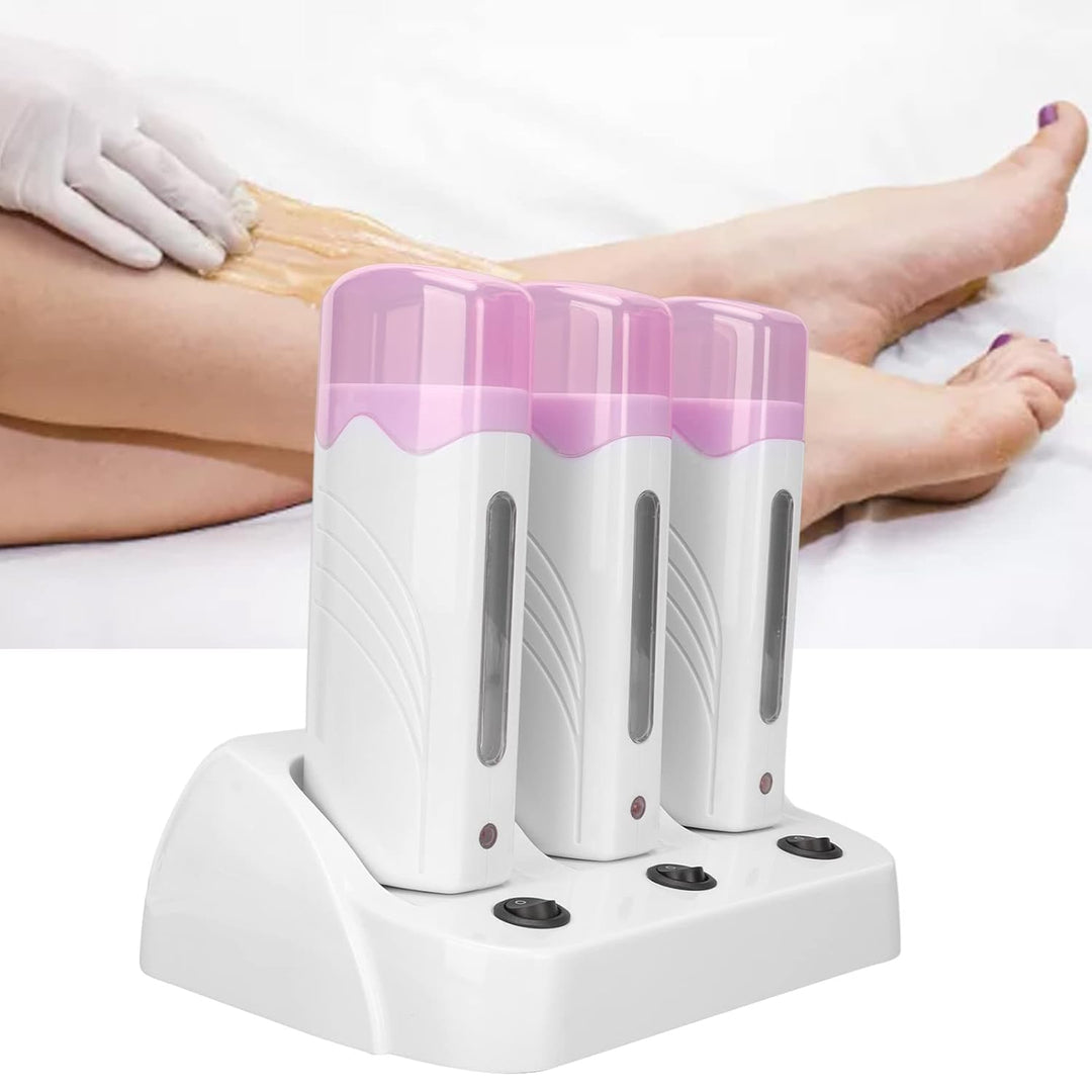 Wax Heater mit Drei Walzen, 40 W – Haarentfernungsset FüR SchöNheitssalons