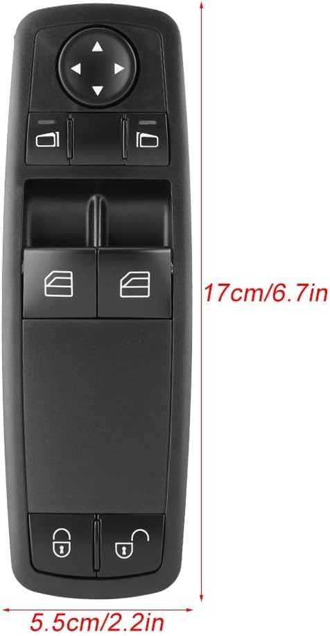 Hauptfensterschalter A1698206410 Power Hauptfensterspiegelheber Steuertaste für W169 B W245 ML W164