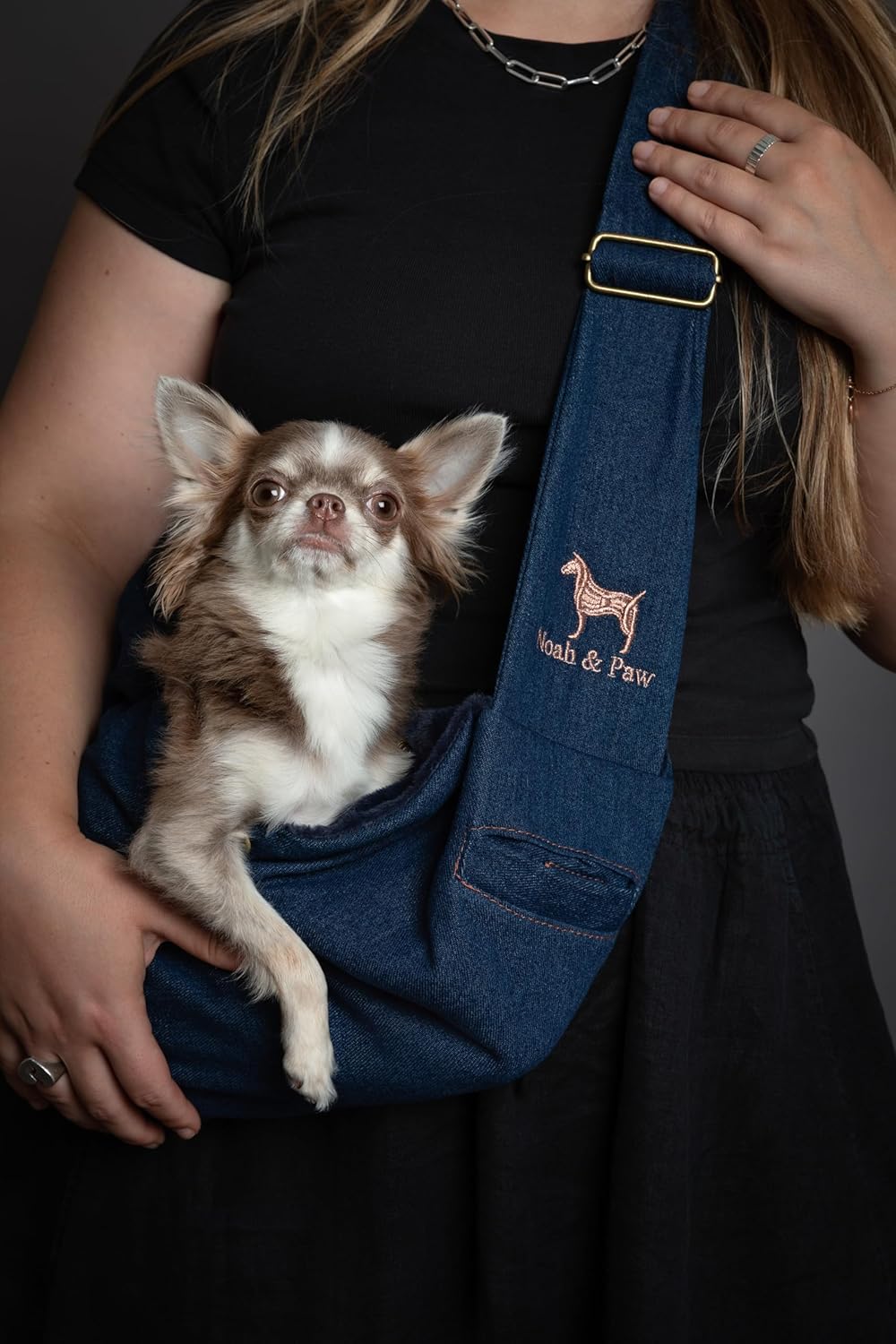 Noah &amp; Paw Hundetragetasche für Kleine Hunde bis 5kg, Hundetasche mit Verstellbarem Schultergurt, un