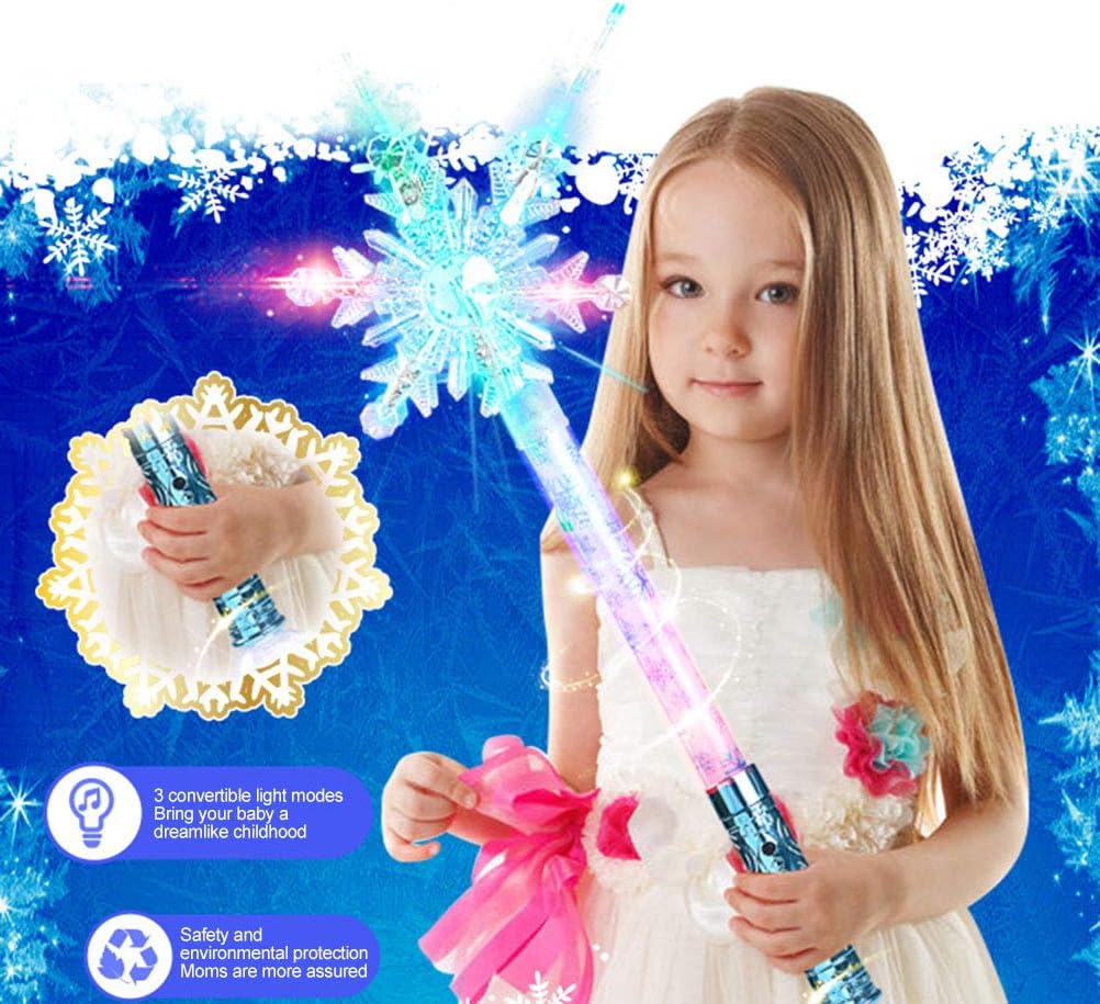 Schneeflocke leuchtenden Zauberstab, Prinzessin Cosplay Fee Stick leuchtenden Zauberstab Geburtstag