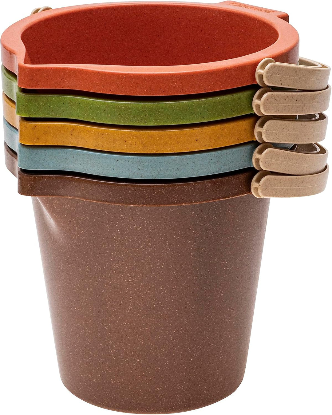 Betzold Sandspieleimer aus treeNside-Material - Sand-Spielzeug Kinder Sandkasten 5 Stück Rosa, 5 St&