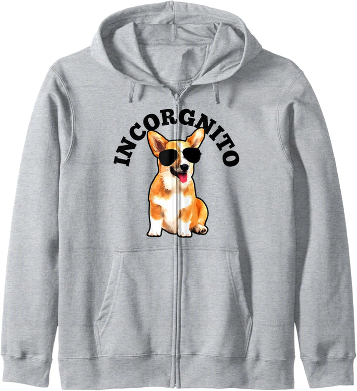 Corgi Incorgnito Hund Lustig Geschenk Kapuzenjacke
