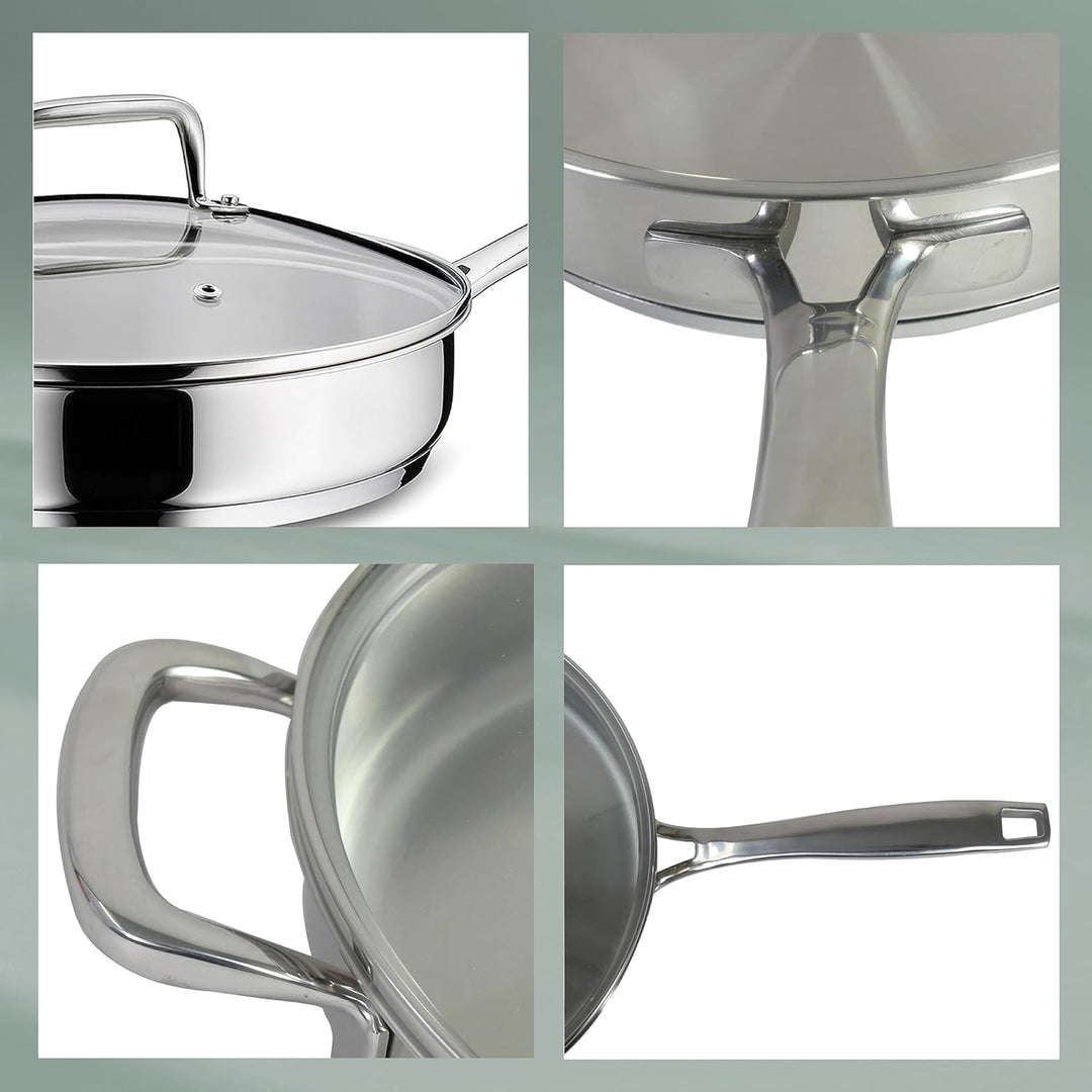 Kela 10185 Flavoria Schmorpfanne, 18/8 Stainless Steel, Rostfrei, Schmorpfanne