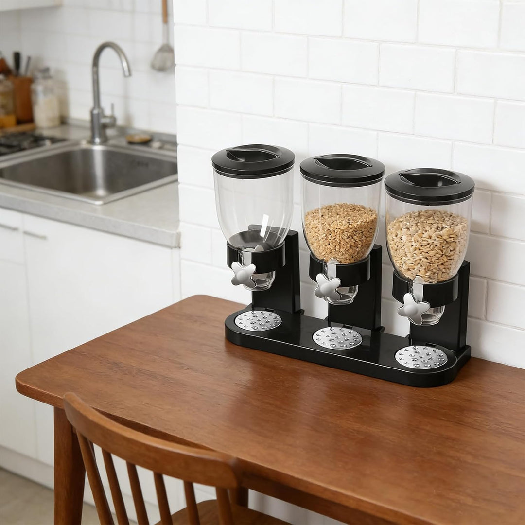 Dreifach Lebensmittelspender, 2L Pro Behälter,Drehmechanismus