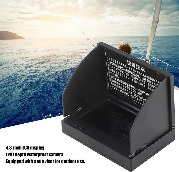 Unterwasser-Angelkamera-Kit, Tragbarer Video-Fischfinder mit 4,3-Zoll-LCD-, Professionelle Angelhilf