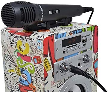 DYNASONIC Bluetooth Lautsprecher für Karaoke Kinder Anlage MP3 Player Boxen Akku-Lautsprecherbox 025