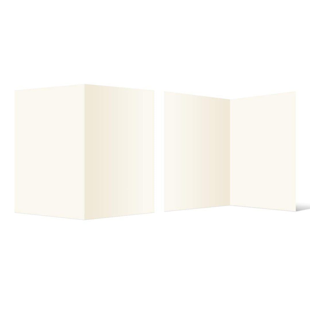 25 Blanko Klappkarten DIN A5 hoch 210x148mm Naturpapier 300g/qm Set Papier wählbar 25er Set Naturpap