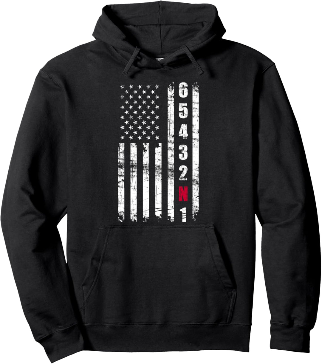 Motorradfahrer Biker Getriebe USA Flagge Pullover Hoodie
