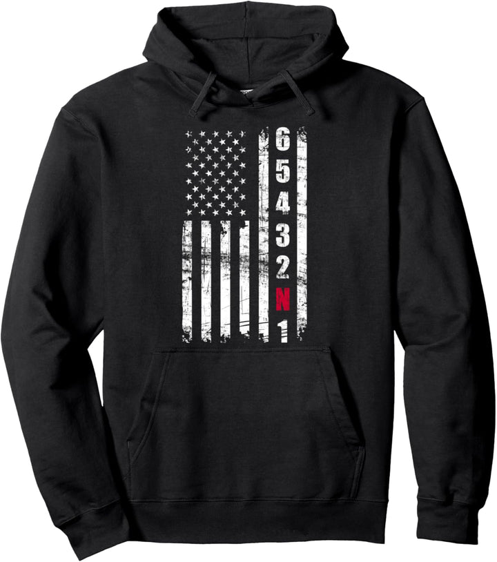 Motorradfahrer Biker Getriebe USA Flagge Pullover Hoodie
