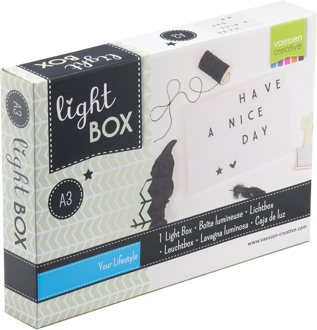 Lightbox mit buchstaben – A3 – 85 zeichen, A3