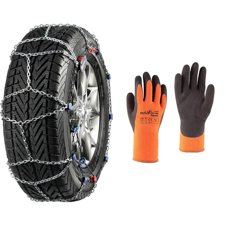 pewag Schneeketten 37146 servo SUV RSV 79, 1 Paar & Görte Power Grab Thermo Winterhandschuh, Grösse