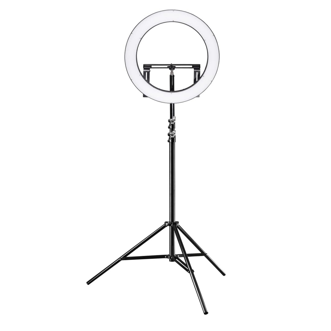 Walimex pro dimmbares LED Ringlicht 32W und Stativ I Ringleuchte mit einzeln schaltbaren Sektoren I